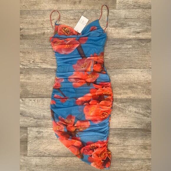 ZARA BLOGGER FAVE!!! Ruched Asymmetric Dress NWT - Picture 16 of 16